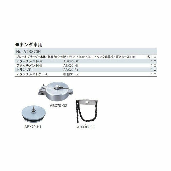 KTC ブレーキブリーダーセット ホンダ車用 (ATBX70H)(4989433921709) 京都機械工具