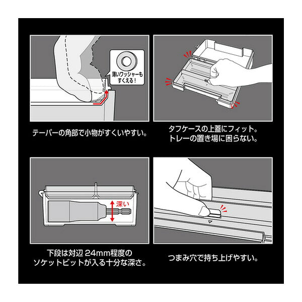 アネックス タフケース用トレー 専用 収納 (ATC-T1)(4962485370138) ANEX