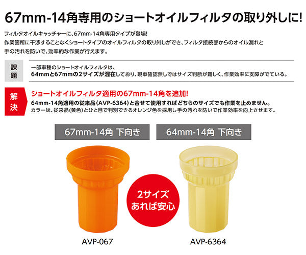 KTC フィルタオイルキャッチャー (AVP-067)(4989433778457) 京都機械工具