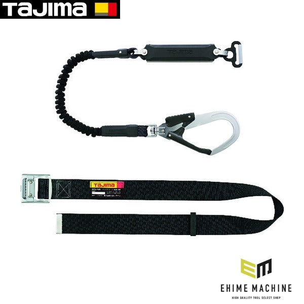 タジマ 胴ベルト スチール M 黒 蛇腹 A環L2セット (B1SMJR-AL2BK)(4975364262509) TAJIMA TJMデザイン