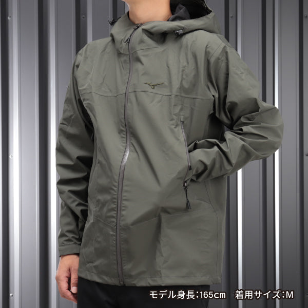 MIZUNO レインジャケット　マウンテンパーカー　GORE-TEX カーキ袖丈645cm