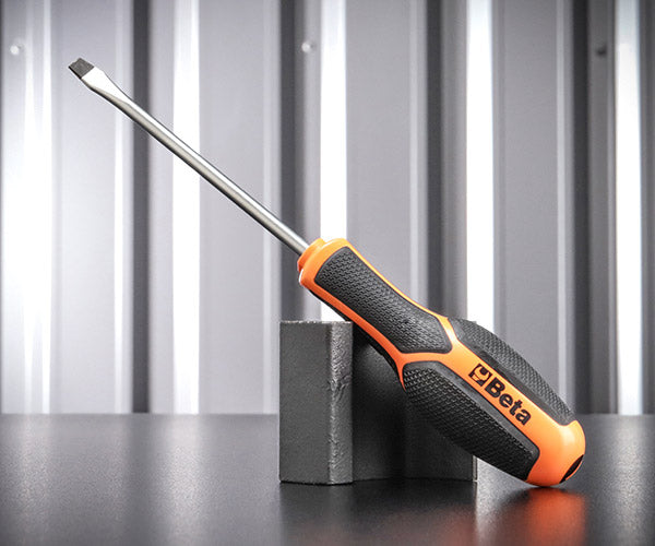 日本正規品 ベータ マイナスドライバー 刃幅5.5mm×軸長100mm モルフォスグリップ (1221 5.5X100)(8054809671536) Beta