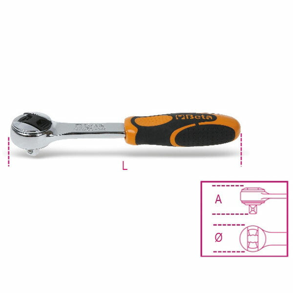 日本正規品 ベータ ラチェットハンドル 1/4 48ギア (900/55)(8054809542607) Beta