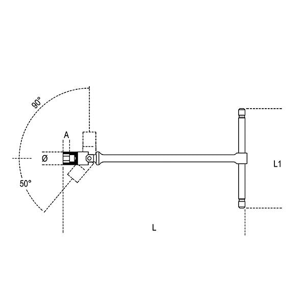 日本正規品 ベータ スライドTハンドルスイベルロングソケットレンチ 14mm (952L 14)(8014230038711) Beta