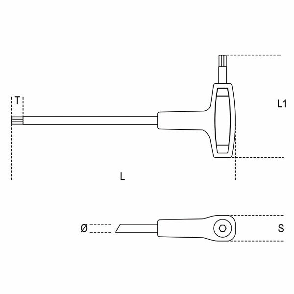 日本正規品 ベータ T型ハンドル六角レンチ 4.5mm (96T 4.5)(8014230025865) Beta