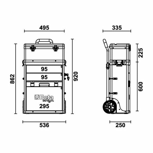 [メーカー直送品] 日本正規品 ベータ ツールトロリー RED (C41H-R)(8014230594804) Beta