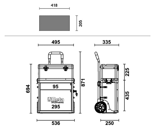 【ワケあり特価品】 (状態A) [法人限定] 日本正規品 ベータ ツールトロリー (C41S)(8014230539904) Beta