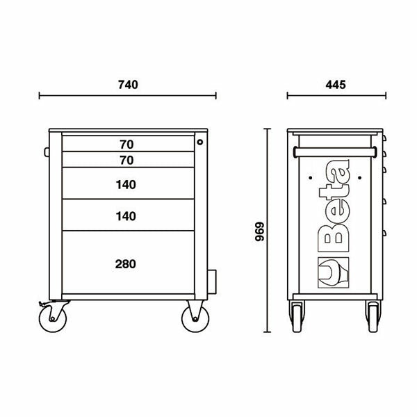 [メーカー直送業者便]【2月末まで初期導入キャンペーン特価】日本正規品 Beta ベータ ツールトロリー 5段 BLUE (RSC24/5-B)(8054809187310) ツールキャビネット