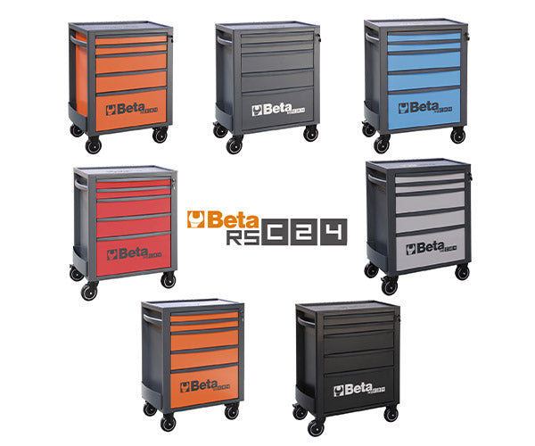 [メーカー直送業者便]【2月末まで初期導入キャンペーン特価】日本正規品 Beta ベータ ツールトロリー 5段 ORANGE (4面) (RSC24/5-FO)(8054809187273) ツールキャビネット