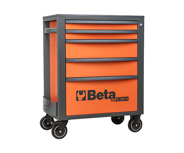 [メーカー直送業者便]【2月末まで初期導入キャンペーン特価】日本正規品 Beta ベータ ツールトロリー 5段 ORANGE (4面) (RSC24/5-FO)(8054809187273) ツールキャビネット