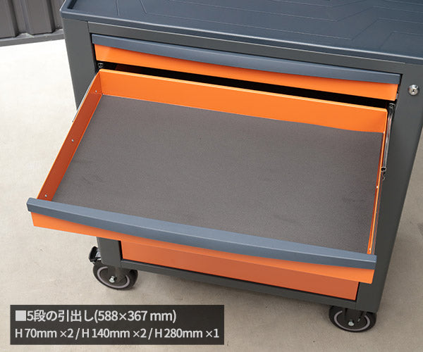 [メーカー直送業者便]【2月末まで初期導入キャンペーン特価】日本正規品 Beta ベータ ツールトロリー 5段 ORANGE (4面) (RSC24/5-FO)(8054809187273) ツールキャビネット