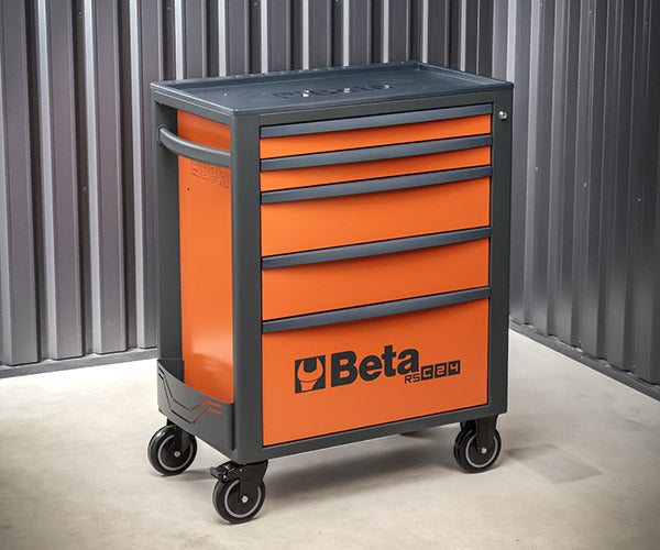 [メーカー直送業者便]【2月末まで初期導入キャンペーン特価】日本正規品 Beta ベータ ツールトロリー 5段 ORANGE (4面) (RSC24/5-FO)(8054809187273) ツールキャビネット