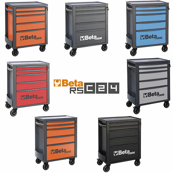 [メーカー直送業者便]【2月末まで初期導入キャンペーン特価】日本正規品 Beta ベータ ツールトロリー 5段 BLACK (RSC24/5-N)(8054809187334) ツールキャビネット