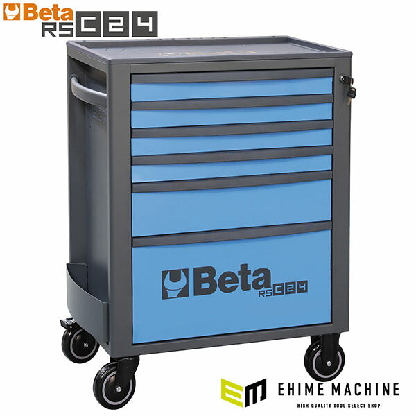 [メーカー直送業者便] 【2月末まで初期導入キャンペーン特価】日本正規品 Beta ベータ ツールトロリー 6段 BLUE (RSC24/6-B)(8054809187389) ツールキャビネット
