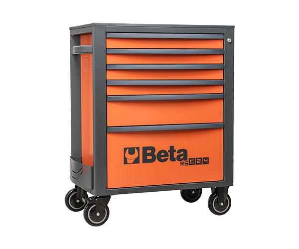 [メーカー直送業者便]【2月末まで初期導入キャンペーン特価】日本正規品 Beta ベータ ツールトロリー 6段 ORANGE (4面) (RSC24/6-FO)(8054809187341) ツールキャビネット