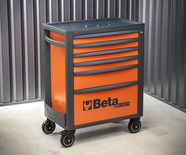 [メーカー直送業者便]【2月末まで初期導入キャンペーン特価】日本正規品 Beta ベータ ツールトロリー 6段 ORANGE (4面) (RSC24/6-FO)(8054809187341) ツールキャビネット