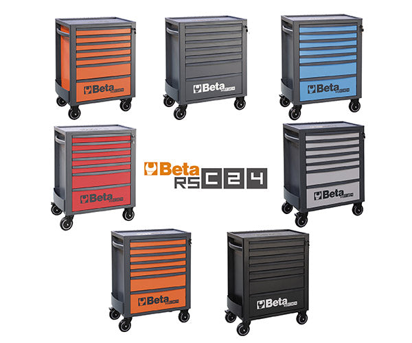 [メーカー直送業者便]  【2月末まで初期導入キャンペーン特価】日本正規品 Beta ベータ ツールトロリー 7段 ORANGE (4面) (RSC24/7-FO)(8054809187419) ツールキャビネット