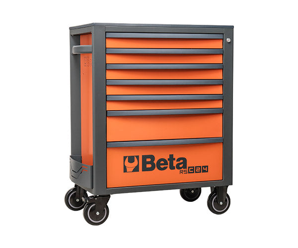 [メーカー直送業者便]  【2月末まで初期導入キャンペーン特価】日本正規品 Beta ベータ ツールトロリー 7段 ORANGE (4面) (RSC24/7-FO)(8054809187419) ツールキャビネット