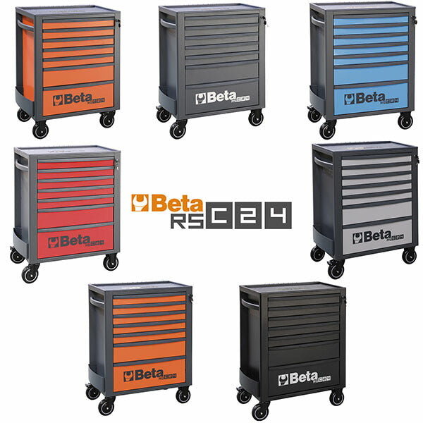 [メーカー直送業者便]日本正規品 Beta ベータ ツールトロリー 7段 GRAY (RSC24/7-G)(8054809187433) ツールキャビネット