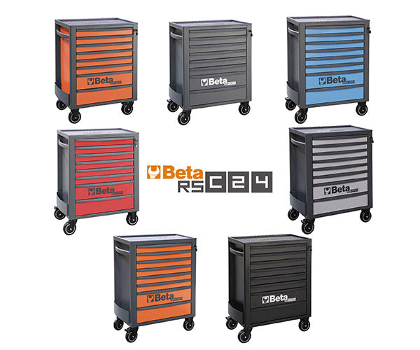 [メーカー直送業者便]  【2月末まで初期導入キャンペーン特価】日本正規品 Beta ベータ ツールトロリー 8段 ORANGE (4面) (RSC24/8-FO)(8054809187488) ツールキャビネット