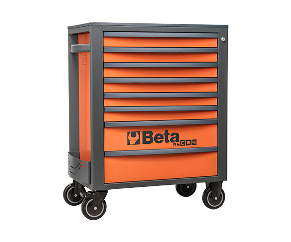 [メーカー直送業者便]  【2月末まで初期導入キャンペーン特価】日本正規品 Beta ベータ ツールトロリー 8段 ORANGE (4面) (RSC24/8-FO)(8054809187488) ツールキャビネット