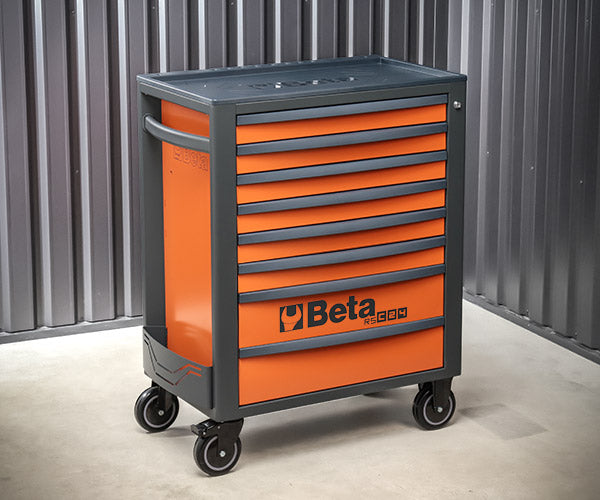[メーカー直送業者便]  【2月末まで初期導入キャンペーン特価】日本正規品 Beta ベータ ツールトロリー 8段 ORANGE (4面) (RSC24/8-FO)(8054809187488) ツールキャビネット