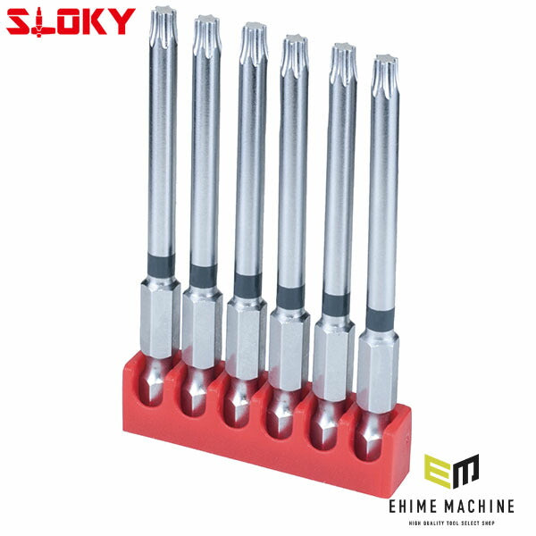 スローキー 6本組75mmヘクスローブビット TX20 (BIT75-TX20)(4545301111629) SLOKY