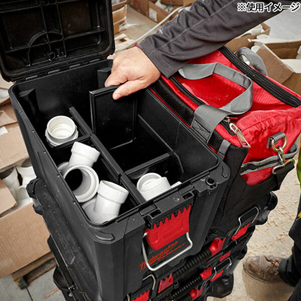日本正規品 2025AW限定 ミルウォーキー PACKOUT コンパクトツールボックス ブラック (4932471723) Milwaukee パックアウト 工具箱 小物入れ