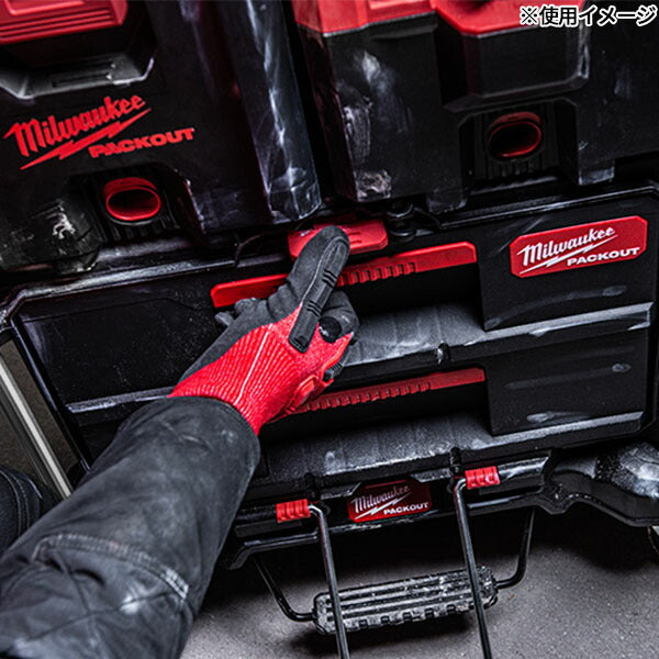 日本正規品 2025AW限定 ミルウォーキー PACKOUT 引き出し収納 2段 ブラック (4932472129) Milwaukee パックアウト 工具箱 電動工具入れ