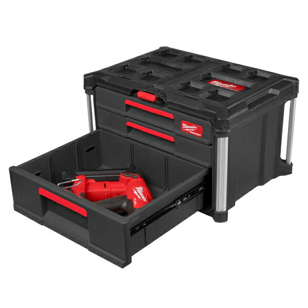 [10月中旬以降発売] 日本正規品 ミルウォーキー PACKOUT マルチサイズ引き出し収納 3段 ブラック (4932493190)(4573592056923) milwaukee