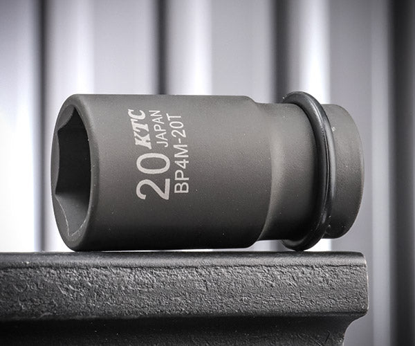 KTC BP4M-20TP サイズ20mm ピン・リング付 12.7sq.インパクトレンチ用薄肉セミディープソケット