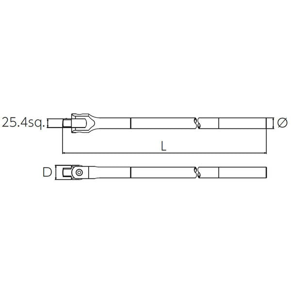 KTC (25.4SQ)スピンナハンドル (BS8-1000)(4989433615639) 京都機械工具