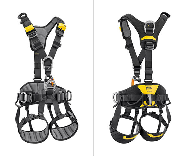 日本正規品 ペツル アバオ 国際バージョン サイズ1 ブラック/イエロー フルハーネス 墜落制止用器具規格適合 (C071CB01)(3342540845176) PETZL