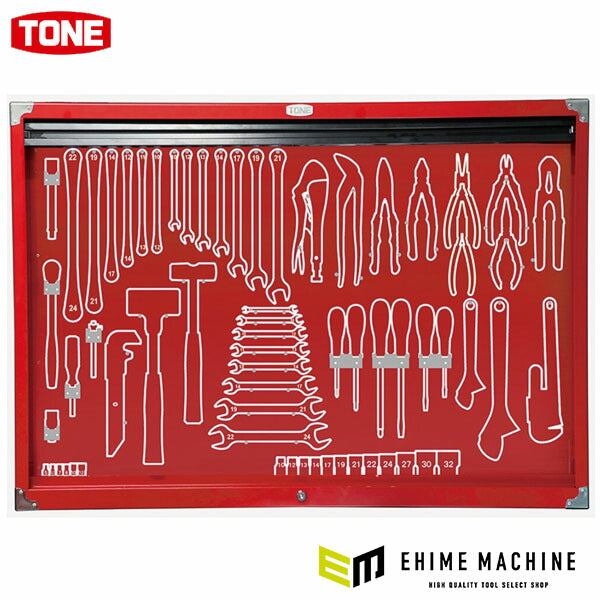 TONE 整備用工具セット シャッター付きサービスボード 間口1086×奥行124×高さ772mm セット内容:ボードのみ (C635B)(4953488387599) トネ