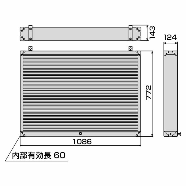 TONE 整備用工具セット シャッター付きサービスボード 間口1086×奥行124×高さ772mm セット内容:ボードのみ (C635B)(4953488387599) トネ