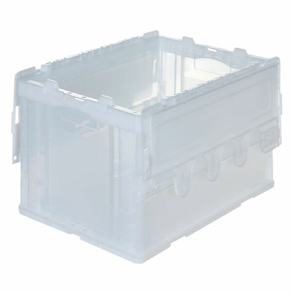 TRUSCO CRSC50N2-TM オリコン 折りたたみコンテナ５０Ｌ スライドロックフタ付 透明(4550414313228) トラスコ中山
