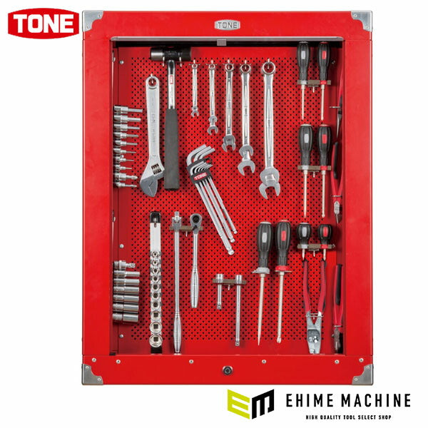 TONE 整備用工具セット シャッター付サービスボードセット新ハーフボードC50B仕様 65点セット (CS311)(4953488295993) トネ