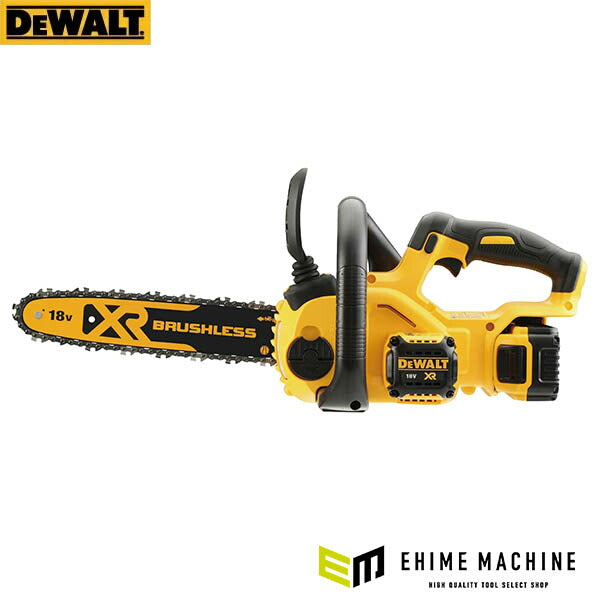 日本正規品 デウォルト 18V 充電式チェーンソー 25cm ブラシレス 自動給油 最大切断φ250mm 5.0Ah電池/充電器付 (DCM565P1-JP)(4536178691949) DEWALT