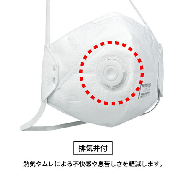 シゲマツ N95マスク 排気弁付 二つ折 [10個入] DD02V-N95-2K 立体構造キープ ラムダライン インフルエンザ等の感染症対策 PM2.5 黄砂 花粉 ハウスダスト等