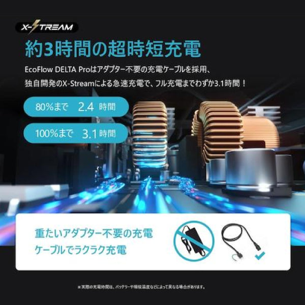 3000円offクーポン対象品】EcoFlow ポータブル電源 DELTAPRO-JP