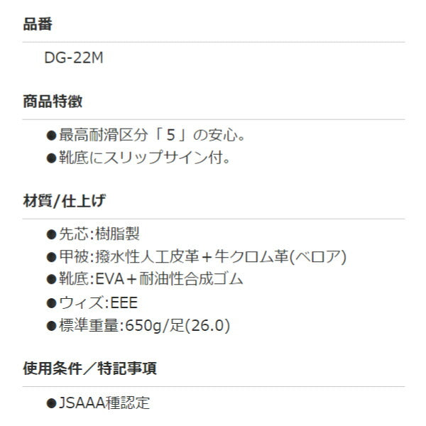 DONKEL 安全靴 DG-22M ダイナスティグリップ ベルトタイプ ドンケル JSAA認定 A種人工皮革製プロスニーカー 労災原因第1位転倒事故を予防 最高耐滑区分5