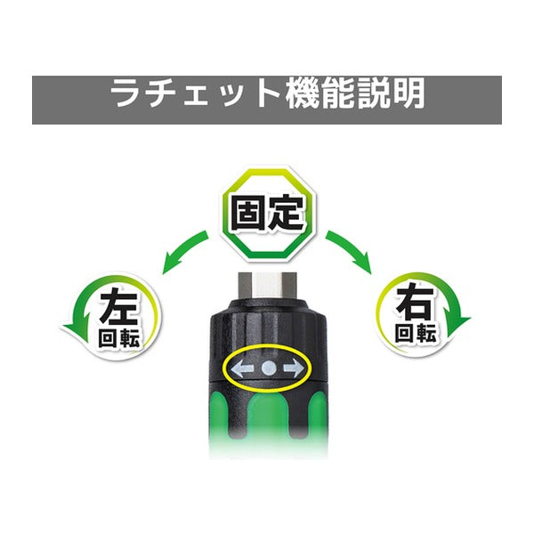エンジニア 差替精密ラチェットドライバーセット 軸長12～90mm無段階調整 (DK-113)(4989833016128) ENGINEER
