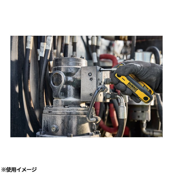 [26AW新商品] 日本正規品 デウォルト タフシリーズ 折りたたみ式 六角レンチセット ミリ8本 1.5-8mm S2スチール 3段階ロック (DWHT70267)(4536178923989) DEWALT