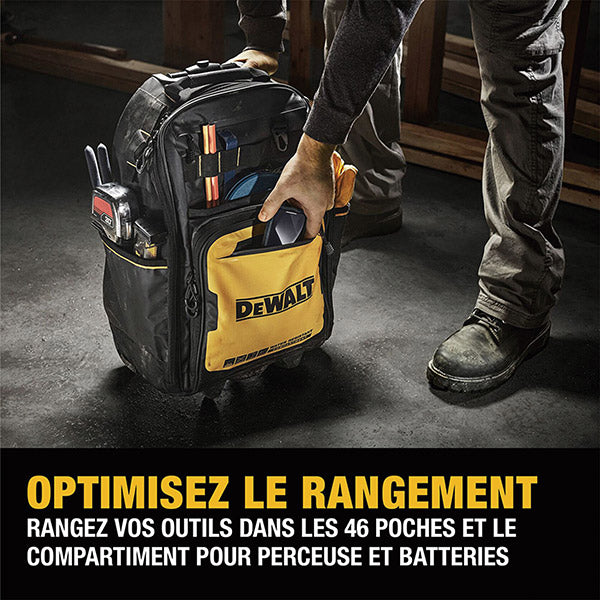 デウォルト キャスター付きバックパック (DWST60101-1) プロ仕様 高耐久 ツールバッグ DEWALT 日本正規品 (4536178898393)