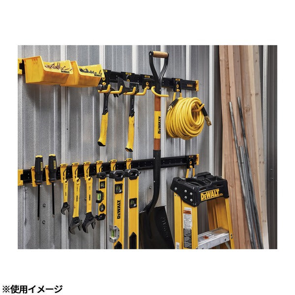 [26AW新商品] 日本正規品 デウォルト ガレージ ロングスタンダードフック DXLレール対応 耐荷重約22.7kg ワンタッチ装着 (DWST82811)(4536178922692) DEWALT
