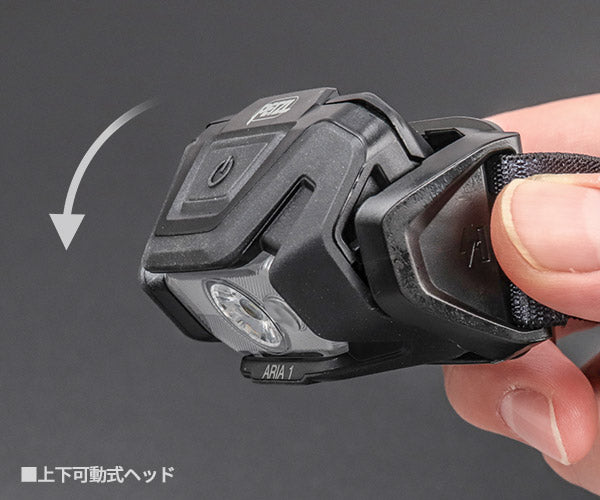 日本正規品 ペツル アリア 1 RGB ブラック ヘッドランプ 350ルーメン IP67 防水 防塵 耐衝撃 単4電池式 (E069BB00)(3342540850651) PETZL