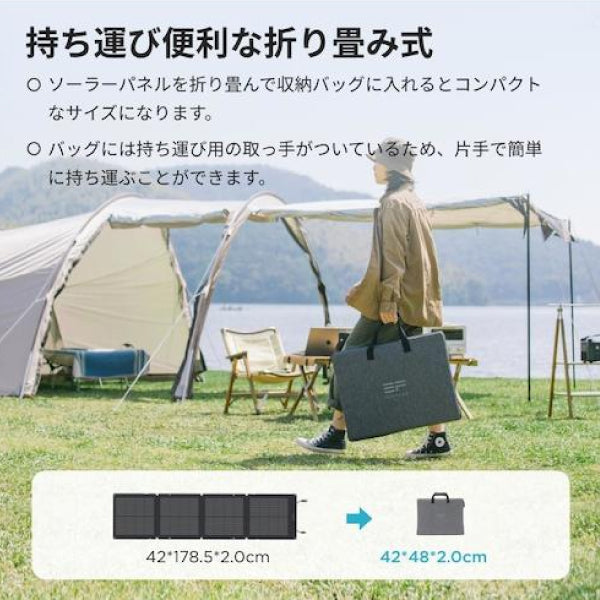 【3000円offクーポン対象品】EcoFlow 110Wソーラーパネル EFSOLAR110N 折り畳み式ソーラーパネル エコフロー