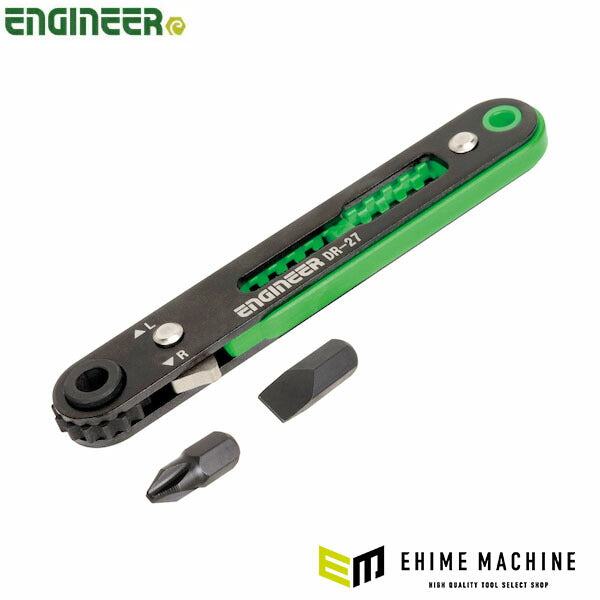 エンジニア 極薄ラチェットドライバー オフセット 先端厚11mm +No.2 -6×0.8mm (DR-27) (4989833012274) ENGINEER