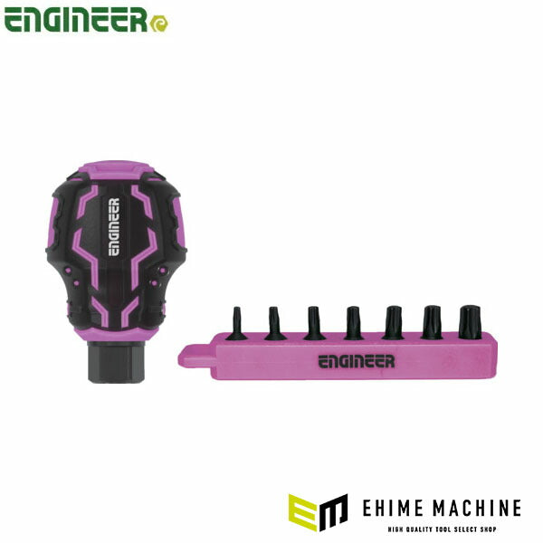 エンジニア 差替式ドライバー STUBBYドライヴ&ヘクスローブ極短 PINK&BLACK (DZ-93P) (4989833006266) ENGINEER