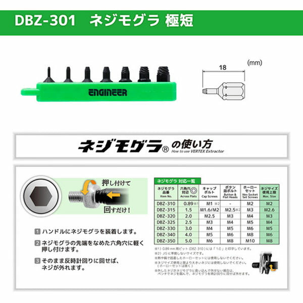 エンジニア 合体工具セット セット点数:9 +No.0~3、-3~5.5mm、六角対辺0.89~5mm、T6~T30 (KS-51) (4989833070236) ENGINEER